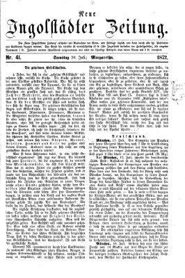 Neue Ingolstädter Zeitung Samstag 20. Juli 1872