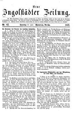 Neue Ingolstädter Zeitung Samstag 27. Juli 1872