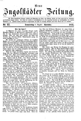 Neue Ingolstädter Zeitung Donnerstag 8. August 1872