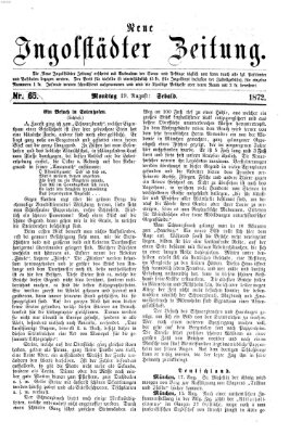 Neue Ingolstädter Zeitung Montag 19. August 1872