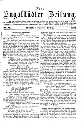 Neue Ingolstädter Zeitung Mittwoch 4. September 1872