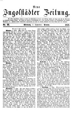 Neue Ingolstädter Zeitung Mittwoch 11. September 1872