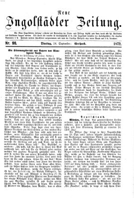 Neue Ingolstädter Zeitung Dienstag 24. September 1872