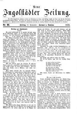 Neue Ingolstädter Zeitung Freitag 27. September 1872