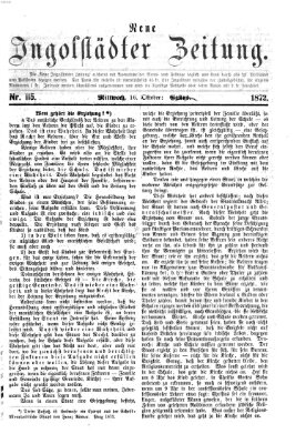 Neue Ingolstädter Zeitung Mittwoch 16. Oktober 1872