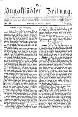 Neue Ingolstädter Zeitung Montag 21. Oktober 1872