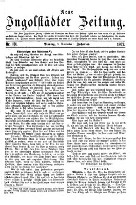 Neue Ingolstädter Zeitung Dienstag 5. November 1872