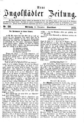 Neue Ingolstädter Zeitung Mittwoch 13. November 1872