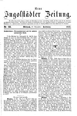 Neue Ingolstädter Zeitung Mittwoch 20. November 1872