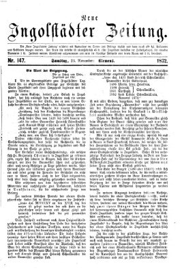 Neue Ingolstädter Zeitung Samstag 23. November 1872