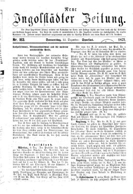 Neue Ingolstädter Zeitung Donnerstag 12. Dezember 1872