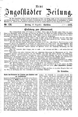 Neue Ingolstädter Zeitung Freitag 20. Dezember 1872