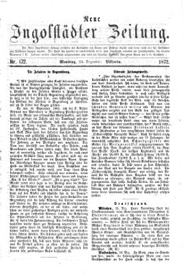 Neue Ingolstädter Zeitung Montag 23. Dezember 1872