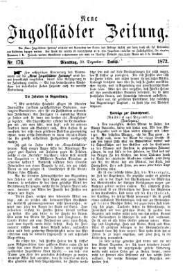 Neue Ingolstädter Zeitung Montag 30. Dezember 1872