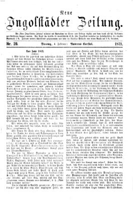 Neue Ingolstädter Zeitung Dienstag 4. Februar 1873