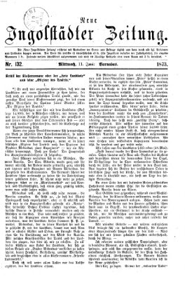 Neue Ingolstädter Zeitung Mittwoch 11. Juni 1873