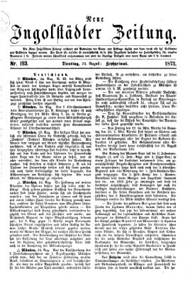 Neue Ingolstädter Zeitung Dienstag 26. August 1873