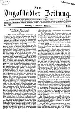 Neue Ingolstädter Zeitung Samstag 6. September 1873