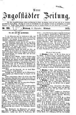 Neue Ingolstädter Zeitung Mittwoch 10. September 1873