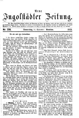 Neue Ingolstädter Zeitung Donnerstag 11. September 1873