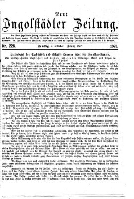 Neue Ingolstädter Zeitung Samstag 4. Oktober 1873