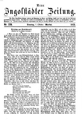 Neue Ingolstädter Zeitung Dienstag 7. Oktober 1873