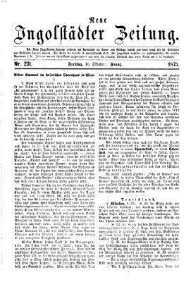 Neue Ingolstädter Zeitung Freitag 10. Oktober 1873