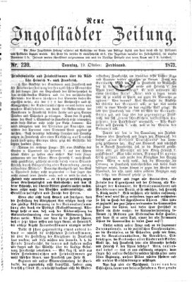 Neue Ingolstädter Zeitung Sonntag 19. Oktober 1873