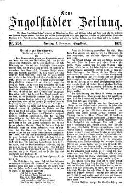 Neue Ingolstädter Zeitung Freitag 7. November 1873