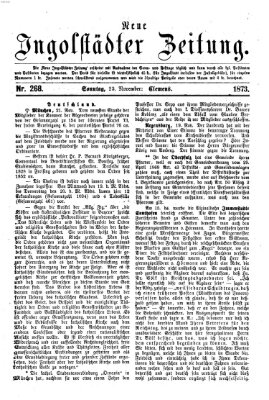 Neue Ingolstädter Zeitung Sonntag 23. November 1873