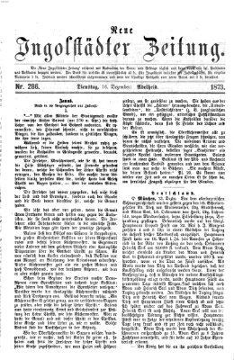 Neue Ingolstädter Zeitung Dienstag 16. Dezember 1873