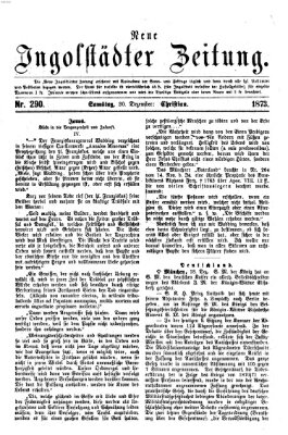 Neue Ingolstädter Zeitung Samstag 20. Dezember 1873