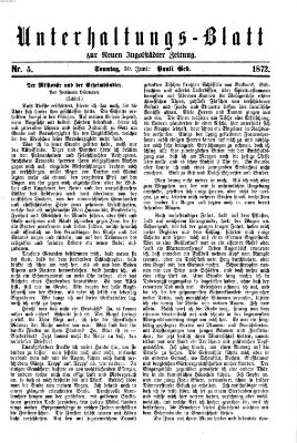 Neue Ingolstädter Zeitung. Unterhaltungs-Blatt zur "Neuen Ingolstädter Zeitung" (Neue Ingolstädter Zeitung) Sonntag 30. Juni 1872