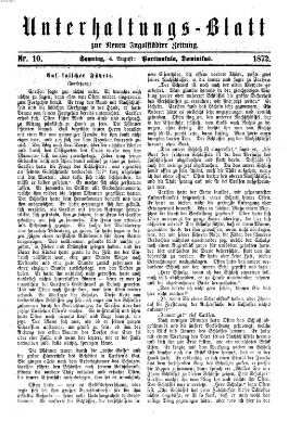 Neue Ingolstädter Zeitung. Unterhaltungs-Blatt zur "Neuen Ingolstädter Zeitung" (Neue Ingolstädter Zeitung) Sonntag 4. August 1872