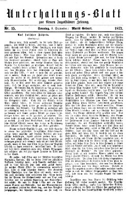 Neue Ingolstädter Zeitung. Unterhaltungs-Blatt zur "Neuen Ingolstädter Zeitung" (Neue Ingolstädter Zeitung) Sonntag 8. September 1872