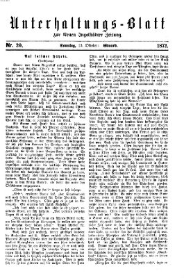 Neue Ingolstädter Zeitung. Unterhaltungs-Blatt zur "Neuen Ingolstädter Zeitung" (Neue Ingolstädter Zeitung) Sonntag 13. Oktober 1872