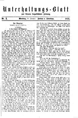 Neue Ingolstädter Zeitung. Unterhaltungs-Blatt zur "Neuen Ingolstädter Zeitung" (Neue Ingolstädter Zeitung) Montag 20. Januar 1873