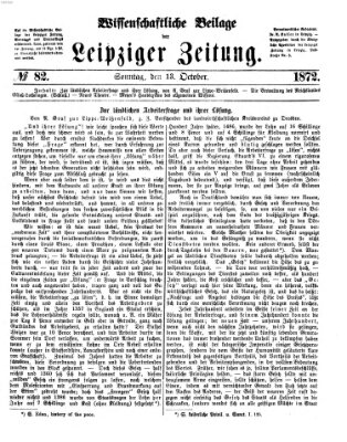 Leipziger Zeitung. Wissenschaftliche Beilage (Leipziger Zeitung) Sonntag 13. Oktober 1872