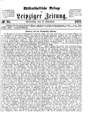 Leipziger Zeitung. Wissenschaftliche Beilage (Leipziger Zeitung) Donnerstag 28. November 1872