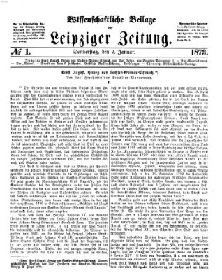 Leipziger Zeitung. Wissenschaftliche Beilage (Leipziger Zeitung) Donnerstag 2. Januar 1873