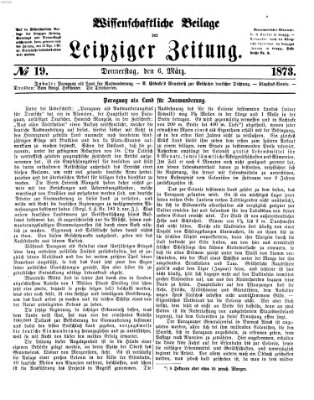 Leipziger Zeitung. Wissenschaftliche Beilage (Leipziger Zeitung) Donnerstag 6. März 1873