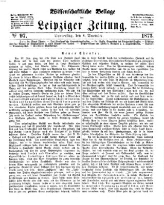 Leipziger Zeitung. Wissenschaftliche Beilage (Leipziger Zeitung) Donnerstag 4. Dezember 1873