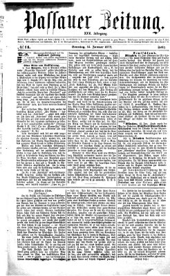 Passauer Zeitung Sonntag 14. Januar 1872