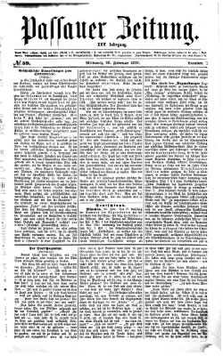 Passauer Zeitung Mittwoch 28. Februar 1872