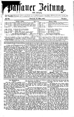 Passauer Zeitung Mittwoch 13. März 1872