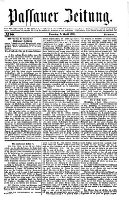 Passauer Zeitung Sonntag 7. April 1872