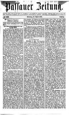 Passauer Zeitung Sonntag 21. April 1872