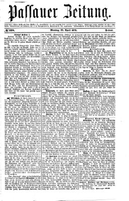 Passauer Zeitung Montag 29. April 1872