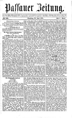 Passauer Zeitung Samstag 29. Juni 1872