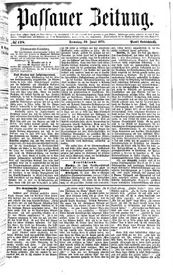 Passauer Zeitung Sonntag 30. Juni 1872